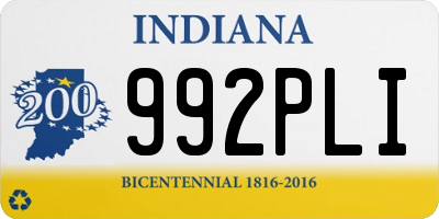 IN license plate 992PLI