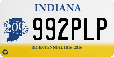 IN license plate 992PLP