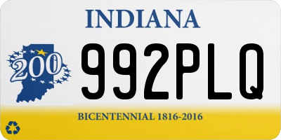 IN license plate 992PLQ