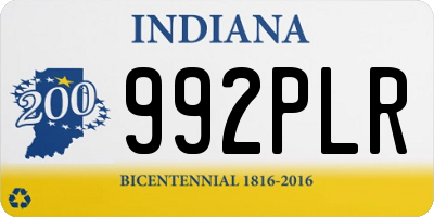 IN license plate 992PLR