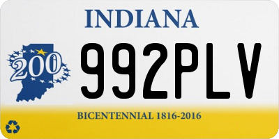 IN license plate 992PLV