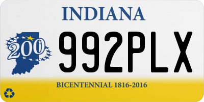 IN license plate 992PLX