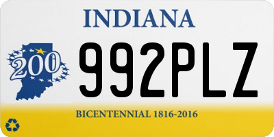 IN license plate 992PLZ