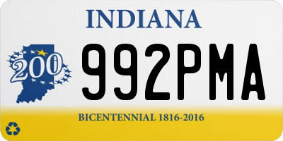 IN license plate 992PMA