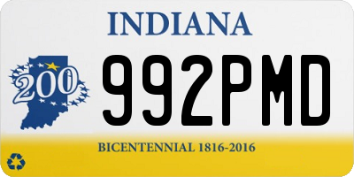 IN license plate 992PMD