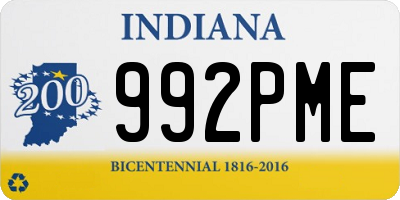 IN license plate 992PME