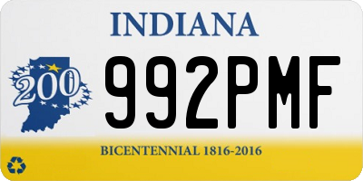 IN license plate 992PMF