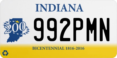 IN license plate 992PMN