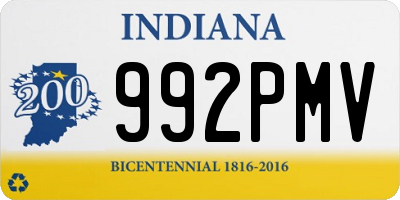 IN license plate 992PMV