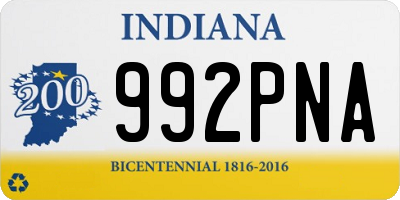 IN license plate 992PNA