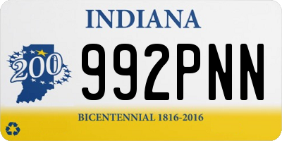 IN license plate 992PNN