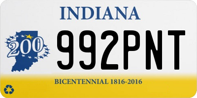 IN license plate 992PNT