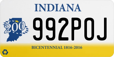 IN license plate 992POJ