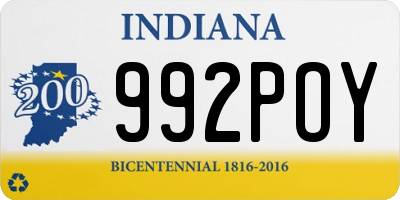 IN license plate 992POY