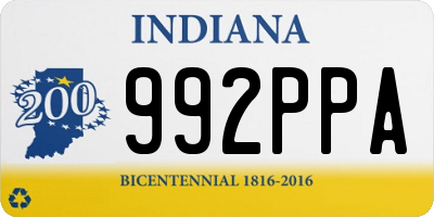 IN license plate 992PPA