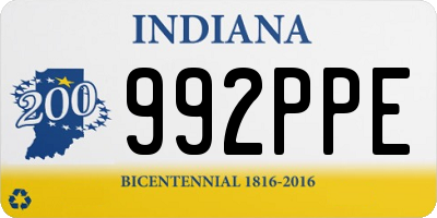 IN license plate 992PPE