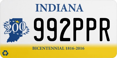 IN license plate 992PPR