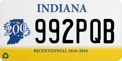 IN license plate 992PQB