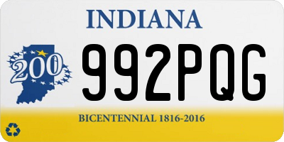 IN license plate 992PQG