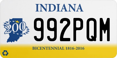 IN license plate 992PQM