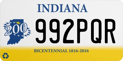 IN license plate 992PQR