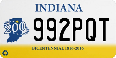 IN license plate 992PQT