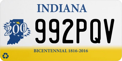 IN license plate 992PQV