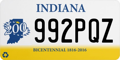 IN license plate 992PQZ