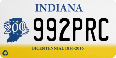 IN license plate 992PRC