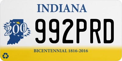 IN license plate 992PRD