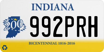 IN license plate 992PRH