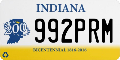 IN license plate 992PRM