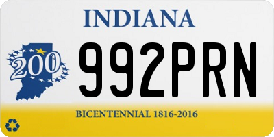 IN license plate 992PRN