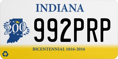 IN license plate 992PRP