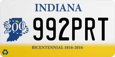 IN license plate 992PRT