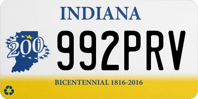 IN license plate 992PRV