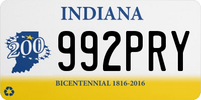 IN license plate 992PRY