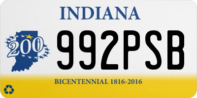 IN license plate 992PSB