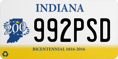 IN license plate 992PSD