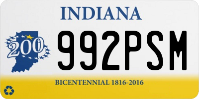 IN license plate 992PSM