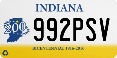 IN license plate 992PSV