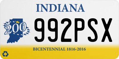 IN license plate 992PSX