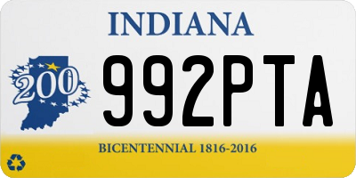 IN license plate 992PTA