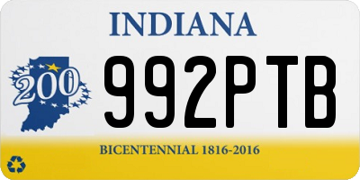 IN license plate 992PTB