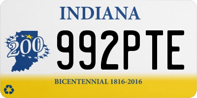 IN license plate 992PTE