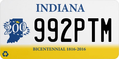 IN license plate 992PTM