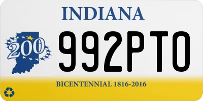 IN license plate 992PTO