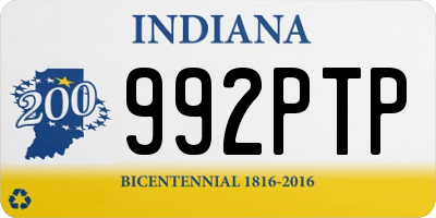 IN license plate 992PTP