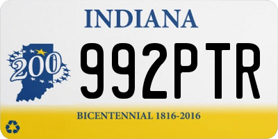 IN license plate 992PTR