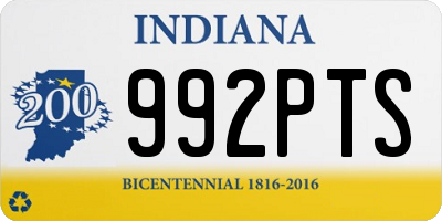 IN license plate 992PTS